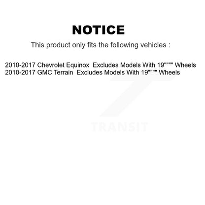 Kit de jambe de force avant et arrière et ressorts hélicoïdaux pour Chevrolet Equinox GMC Terrai 2010 – 2017