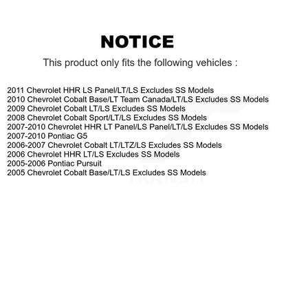 Kit de jambe de force avant et arrière et ressort hélicoïdal, pour Chevrolet Cobalt Pontiac G5 HHR Pursui