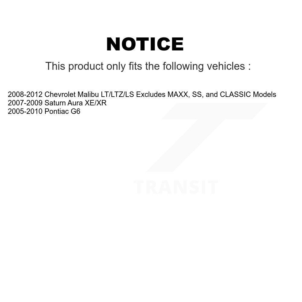 Kit de jambe de force avant et arrière et ressort hélicoïdal, pour Chevrolet Malibu Pontiac G6 Saturn Aur