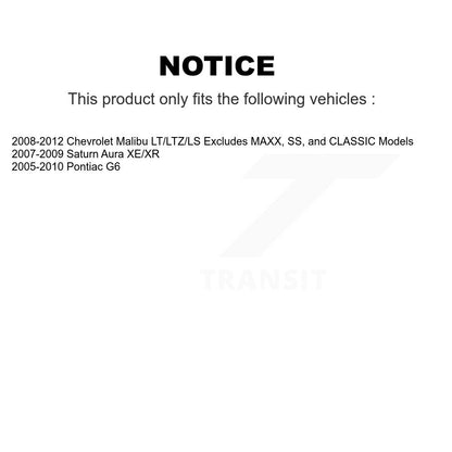 Kit de jambe de force avant et arrière et ressort hélicoïdal, pour Chevrolet Malibu Pontiac G6 Saturn Aur