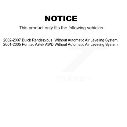 Kit complet de jambe de force et de ressort hélicoïdal avant et arrière, pour Buick rendez-vous Pontiac Azte