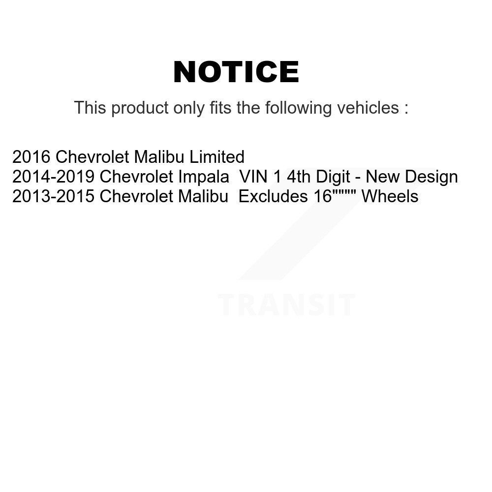 Kit complet de jambe de force et de ressorts hélicoïdaux avant et arrière, pour Chevrolet Malibu Impala Limited