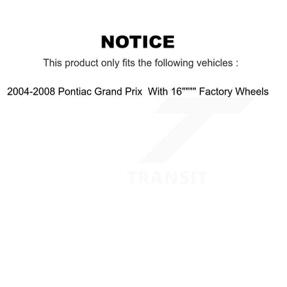 Kit de ressorts de jambe de force avant et arrière, pour Pontiac Grand Prix 04-08, avec roue d'usine de 16 pouces