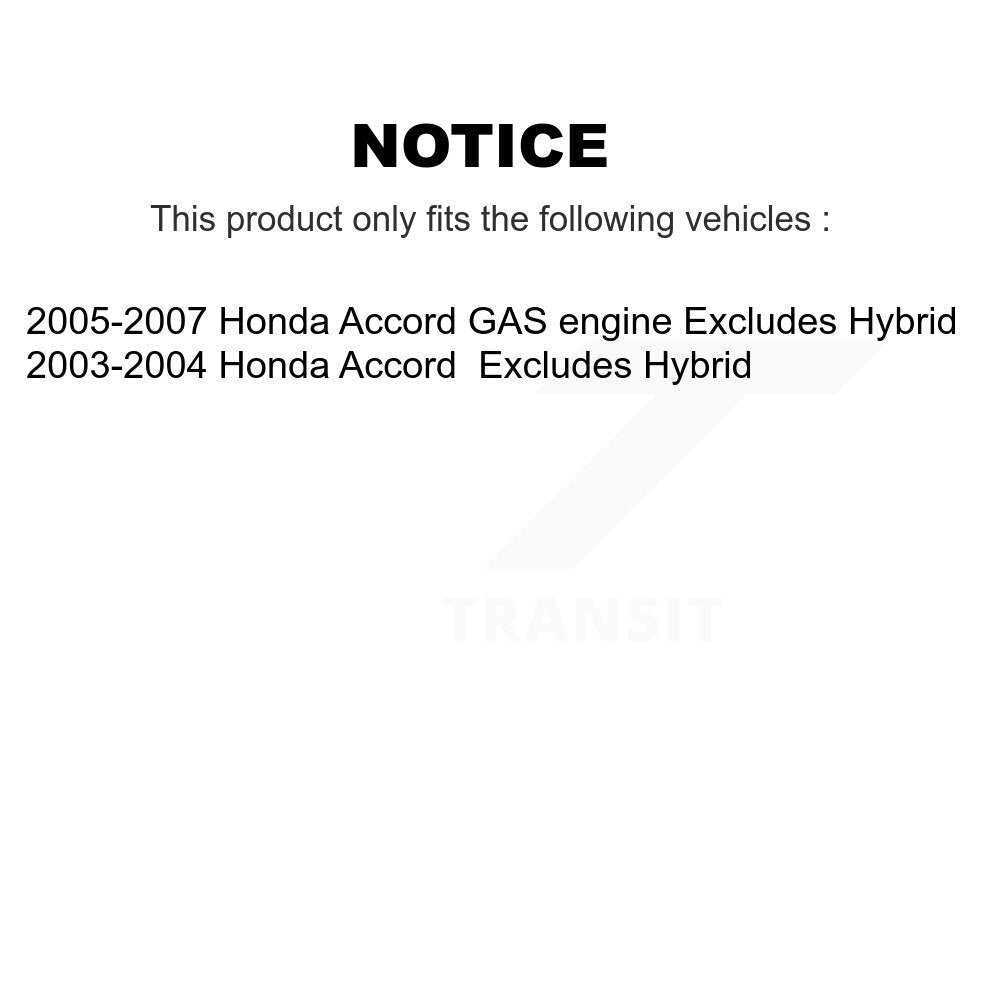 Kit complet de ressorts hélicoïdaux de jambe de force avant et arrière, pour Honda Accord, exclut Hybri
