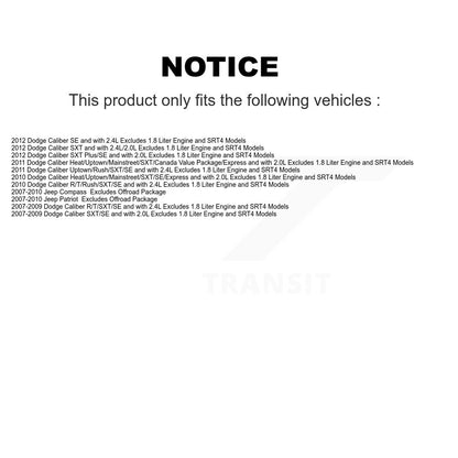 Kit complet de ressorts hélicoïdaux avant et arrière, pour Jeep Dodge Caliber Patriot Compas