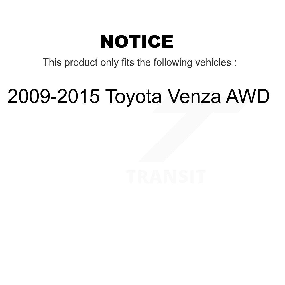 Kit complet de ressorts hélicoïdaux pour amortisseurs avant et arrière, pour Toyota Venza AWD 2009 – 2015