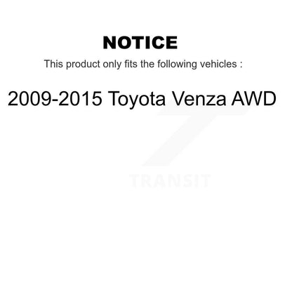 Kit complet de ressorts hélicoïdaux pour amortisseurs avant et arrière, pour Toyota Venza AWD 2009 – 2015
