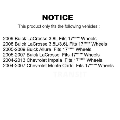 Kit de jambe de force et ressort avant et arrière, pour Chevrolet Impala Buick LaCrosse Allure Mont