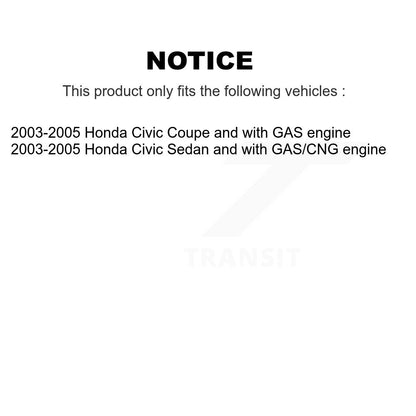 Kit complet d'assemblage de jambes de force et de ressorts hélicoïdaux, amortisseurs avant et arrière, pour Honda Civic