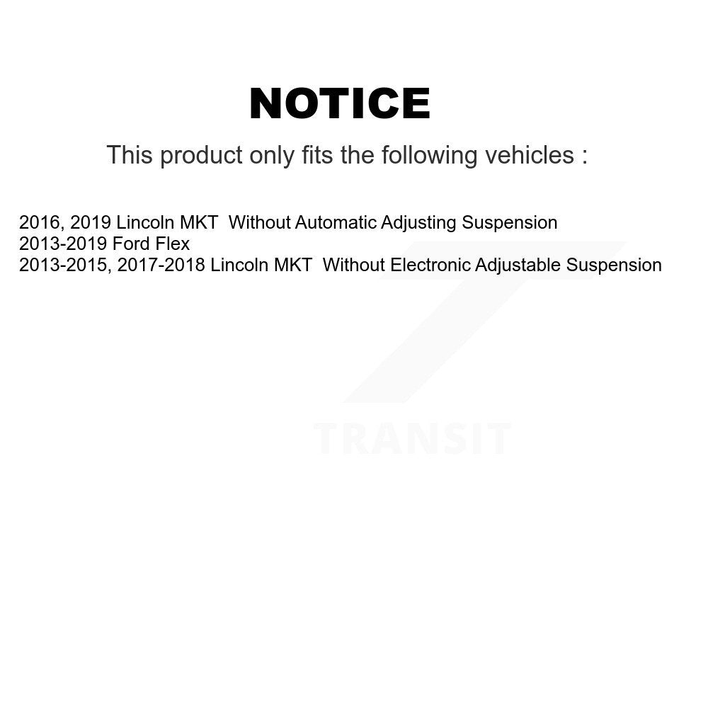 Kit complet de montage de ressorts hélicoïdaux, amortisseurs avant et arrière, pour Ford Flex Lincoln MK