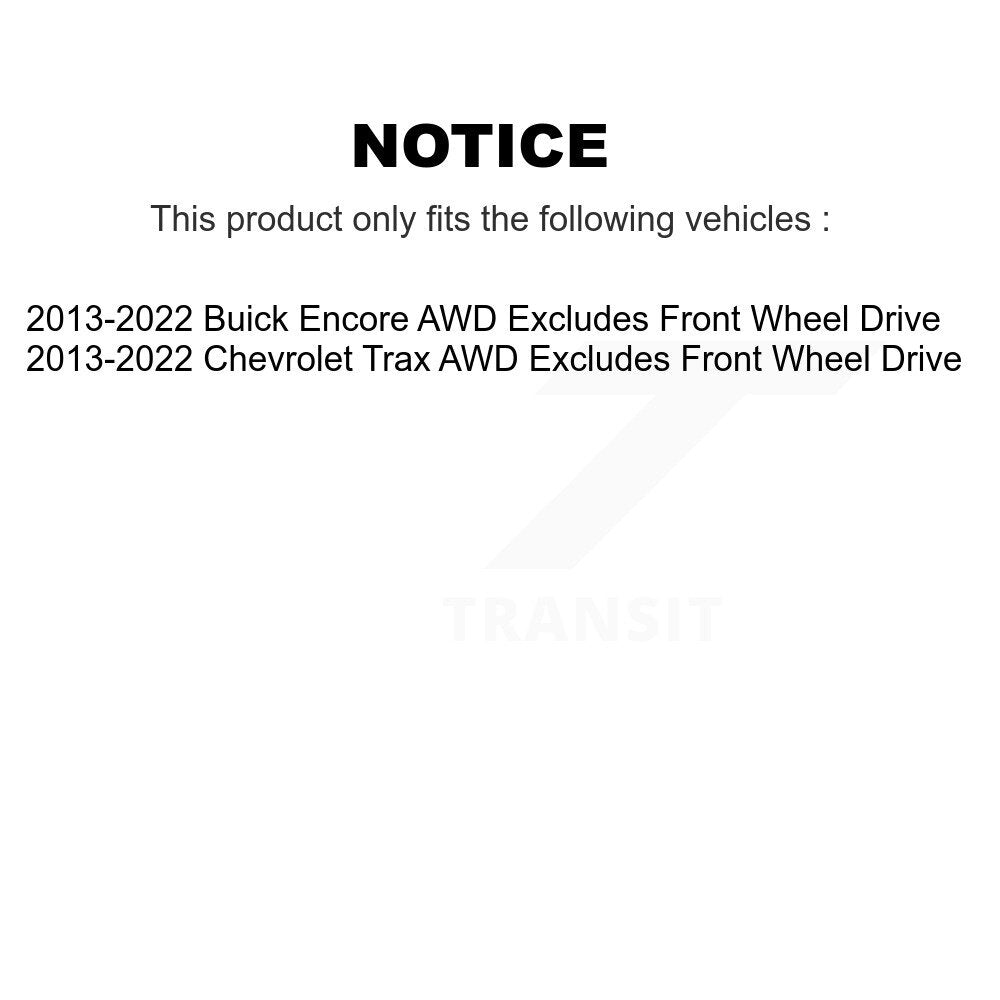 Kit de jambe de force avant et arrière et ressorts hélicoïdaux pour Buick Encore Chevrolet Trax AW 2013 – 2022
