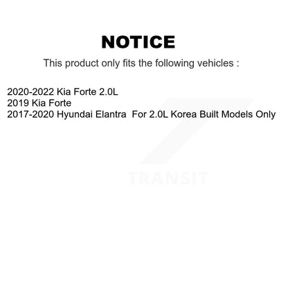 Kit complet d'amortisseurs avant et arrière et ressorts hélicoïdaux, pour Hyundai Elantra Kia Fort