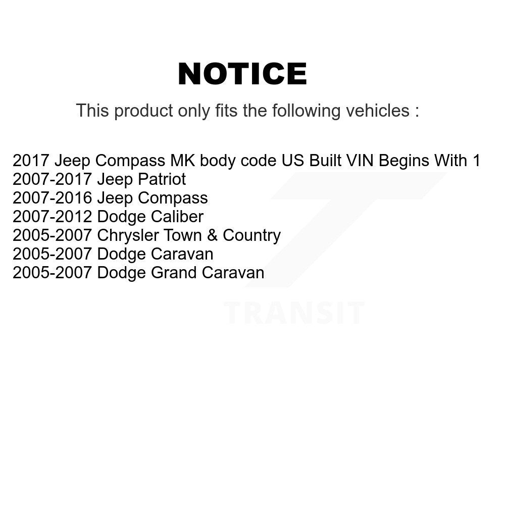 Kit d'extrémité de biellette de direction avant gauche ou droite et démarrage pour Jeep Dodge Patriot Compass Grand