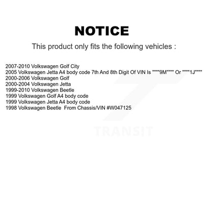 Kit d'extrémité de biellette de direction avant gauche et de démarrage, pour Volkswagen Jetta Golf Beetle Cit
