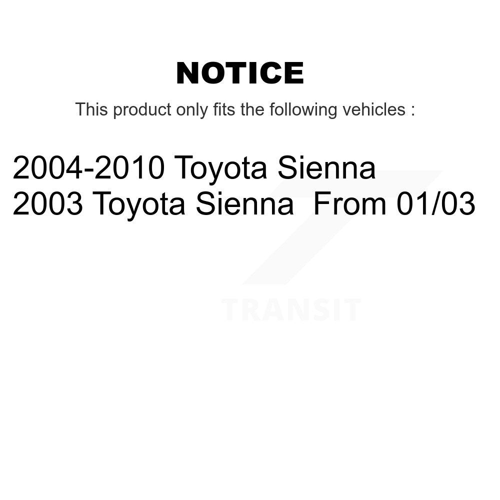 Kit d'extrémité de biellette de direction avant droite et de démarrage pour Toyota Sienna K7B-100090