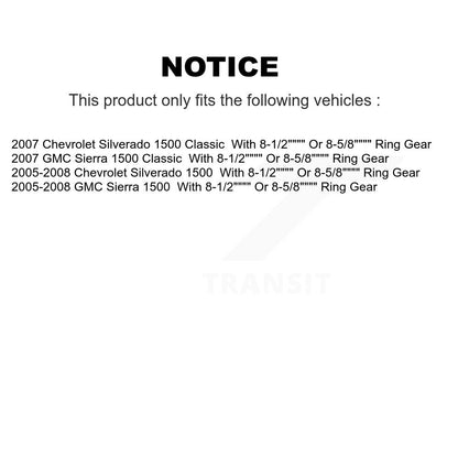 Kit de tambour et roulement de freins arrière avec revêtement, pour Chevrolet GMC Silverado 1500 Sierra