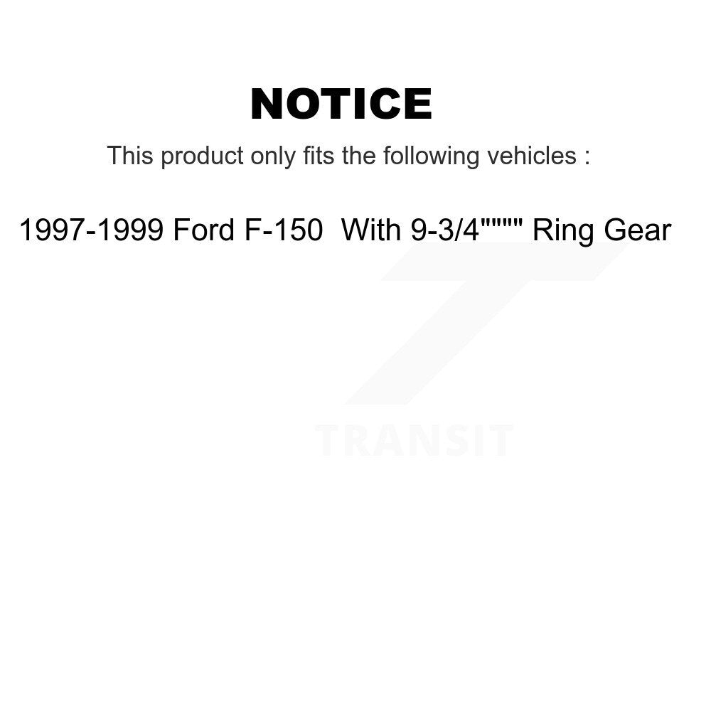 Kit de quincaillerie et de roulements pour chaussures de tambour de frein arrière, pour Ford F-150 avec anneau Gea 9-3 de 4 pouces