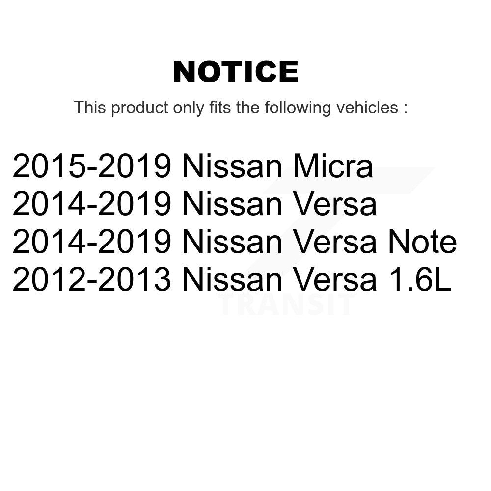 Matériel de chaussure de tambour de frein arrière et Kit de roulement de roue pour Nissan Micra Versa Note
