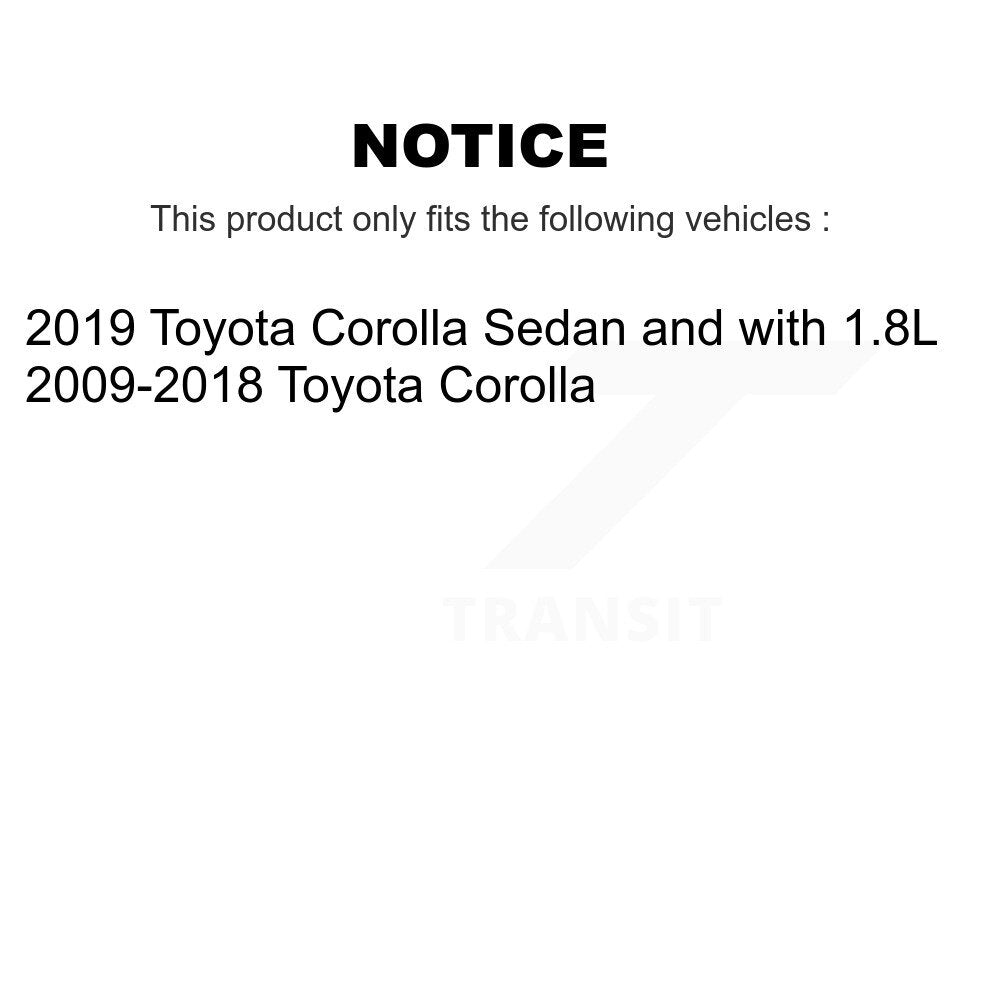 Matériel de chaussure de tambour de frein arrière et Kit d'assemblage de roulement de moyeu pour Toyota Corolla