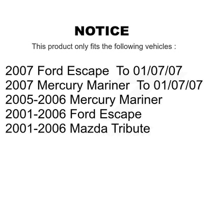 Kit de frein à tambour arrière et roulement pour Ford Escape Mazda hommage Mercury Mariner