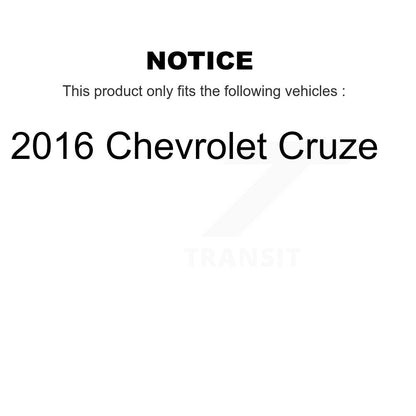 Kit d'assemblage de frein à tambour arrière et de roulement de moyeu de roue pour Chevrolet Cruze 2016