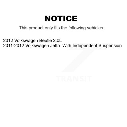 Kit d'assemblage de frein à tambour arrière et de roulement de moyeu de roue pour Volkswagen Jetta Beetle