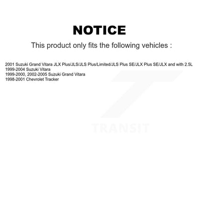Kit de matériel et roulements de tambour de frein arrière, pour Suzuki Grand Vitara Chevrolet Tracke
