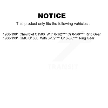 Matériel de tambour de frein arrière et kit de roulement de roue pour Chevrolet GM 1988-1991 C1500