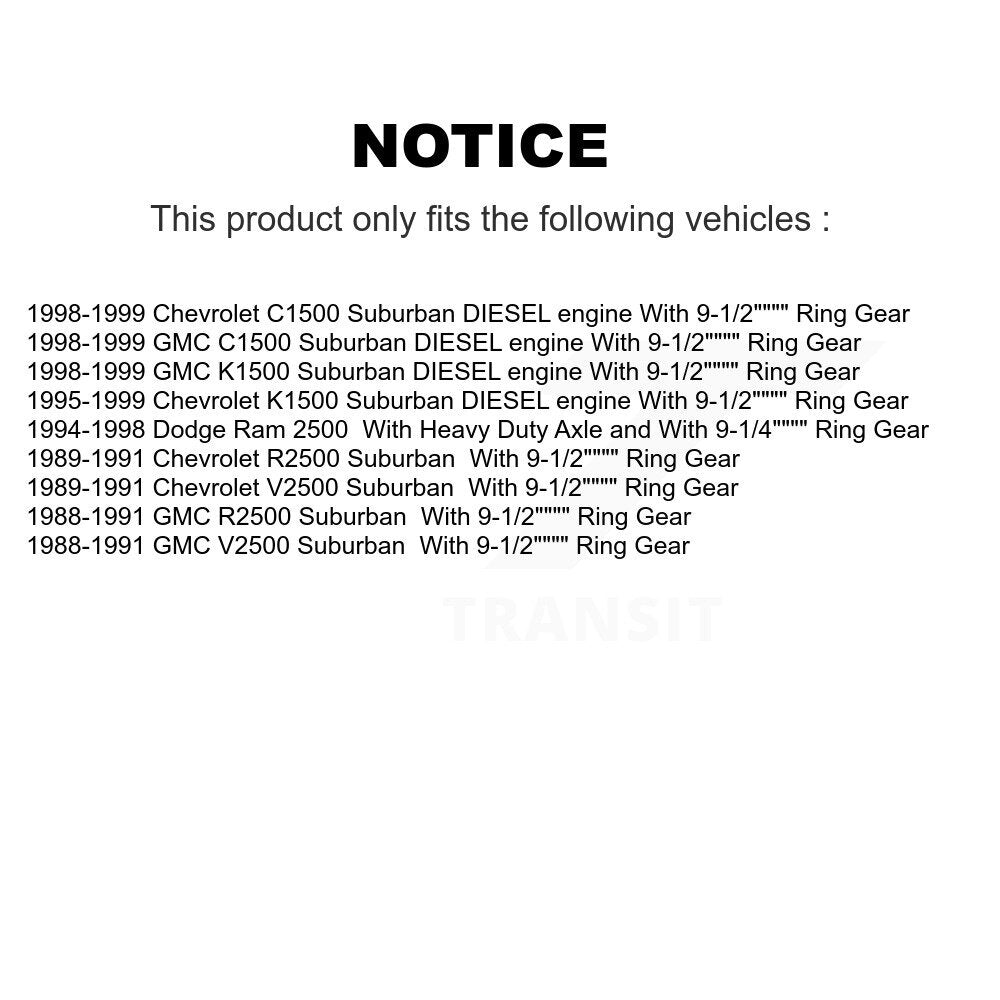 Chaussures de tambour de frein arrière et Kit de roulements, pour Dodge Ram 2500 K1500 Suburban Chevrolet