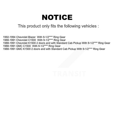Chaussures de tambour de frein arrière et Kit de roulement de roue pour C1500 Chevrolet GMC K1500 Blaze