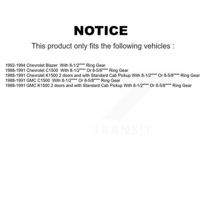 Chaussures de tambour de frein arrière et Kit de roulement de roue pour C1500 Chevrolet GMC K1500 Blaze