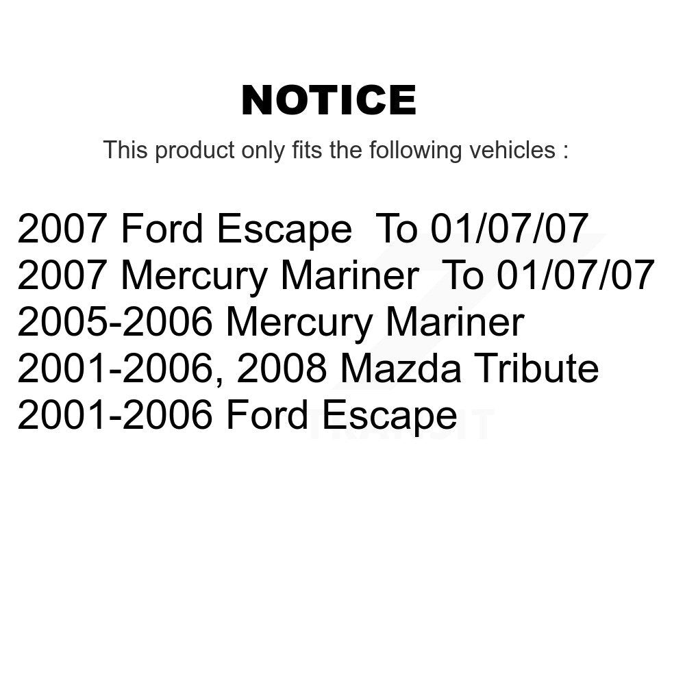 Kit de roulement de chaussures de tambour de frein arrière, pour Ford Escape Mazda hommage Mercury Mariner