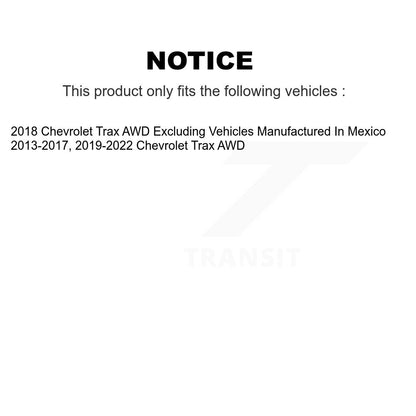 Chaussures de tambour de frein arrière et kit de roulement de roue pour Chevrolet Trax AWD K7D-100653