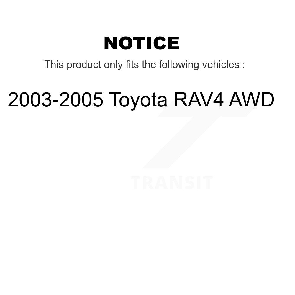 Kit d'assemblage de chaussures de tambour de frein arrière et de roulement de moyeu pour Toyota RAV4 AW 2003 – 2005