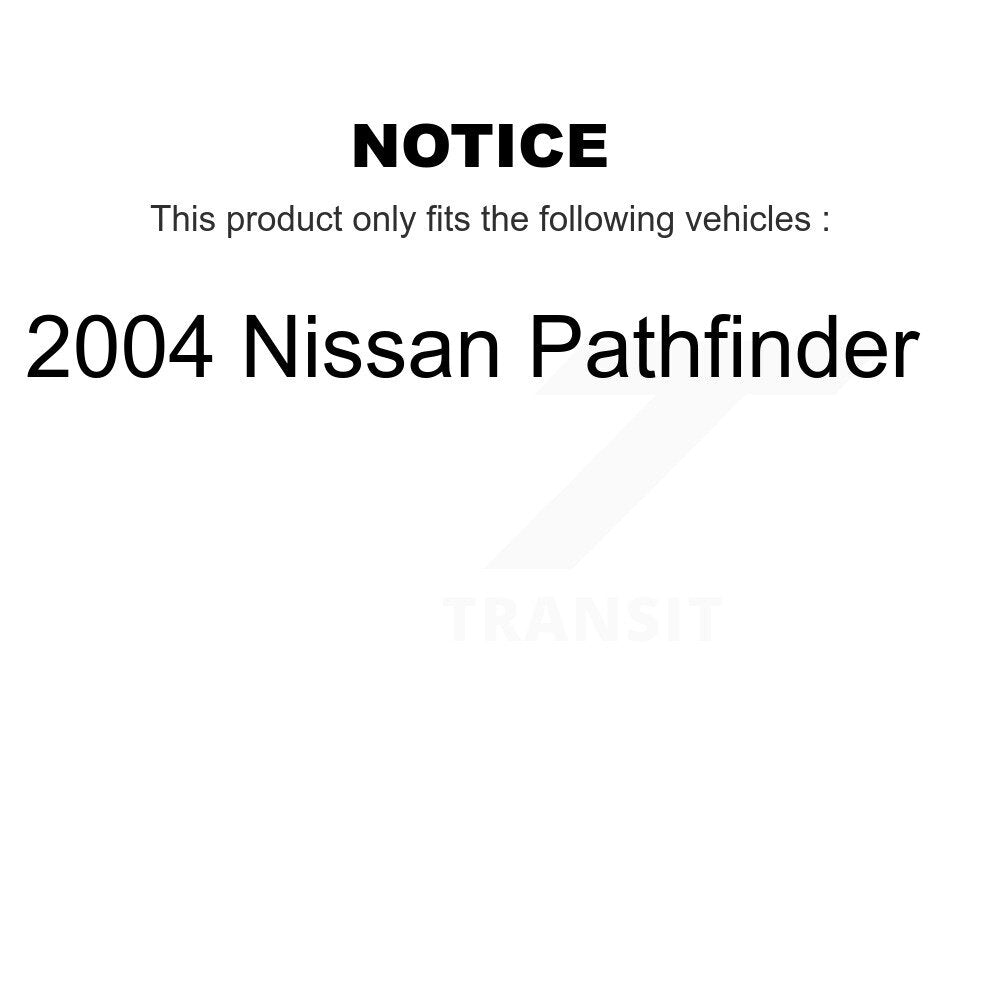 Kit d'assemblage de patins de tambour de frein arrière et de roulement de moyeu pour Nissan Pathfinder 2004