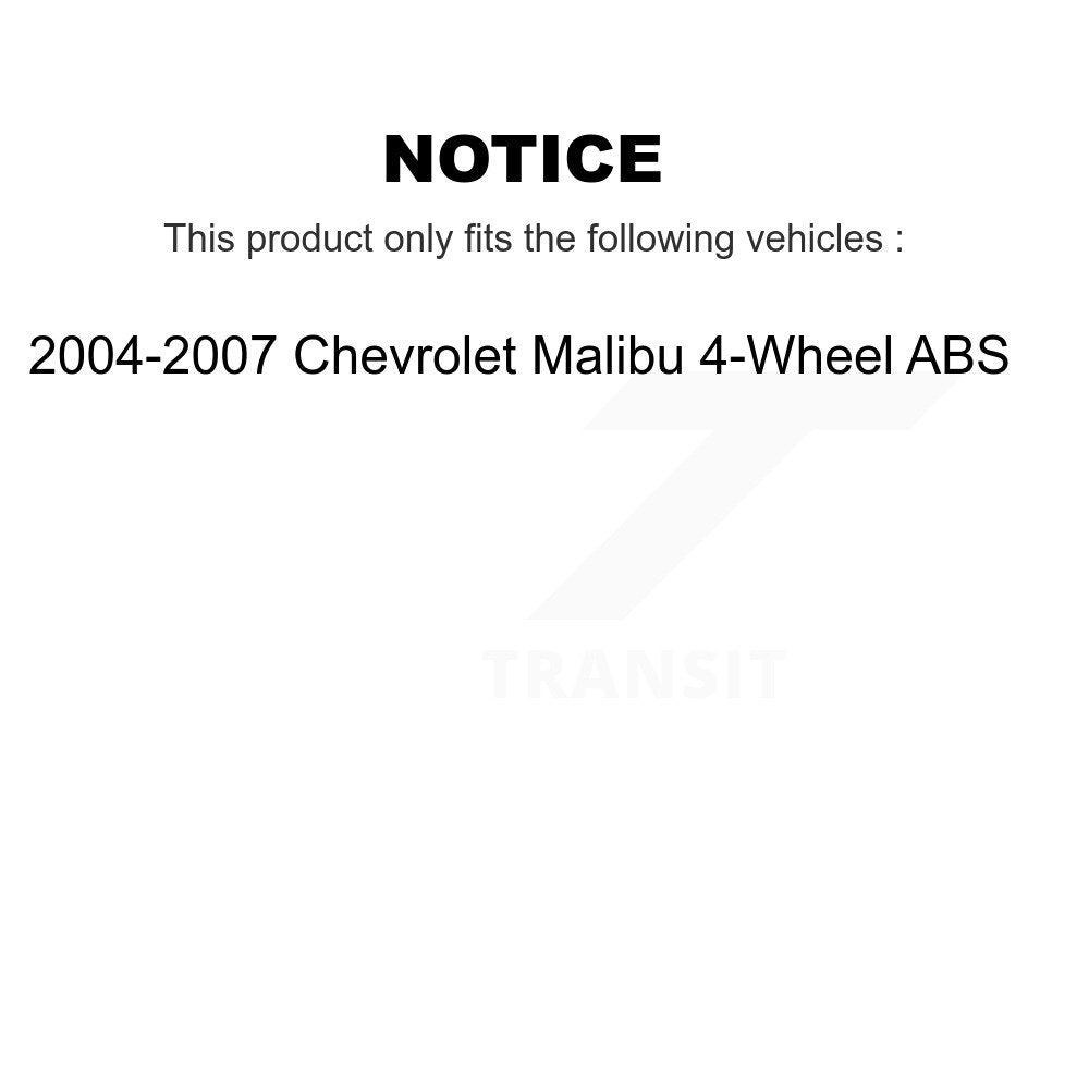 Kit de roulements de moyeu pour chaussures et matériel de frein à tambour arrière, pour Chevrolet Malibu 4 roues AB
