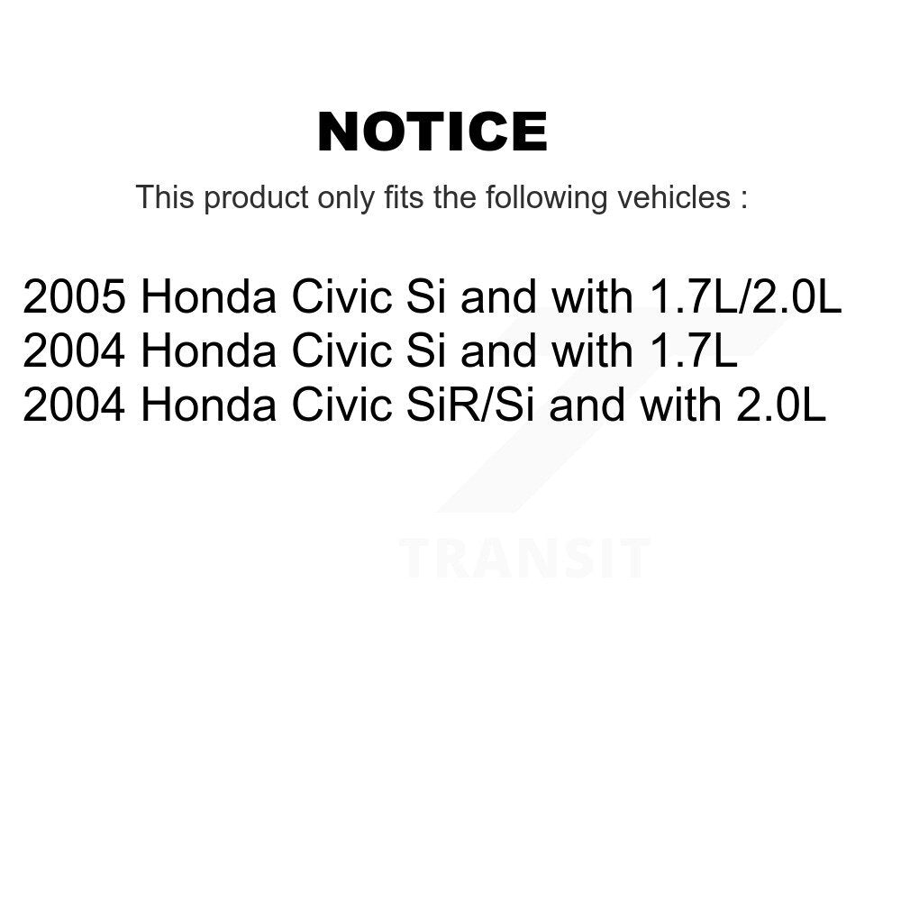 Cylindres de roue arrière et kit d'assemblage de roulement de moyeu de matériel pour Honda Civic
