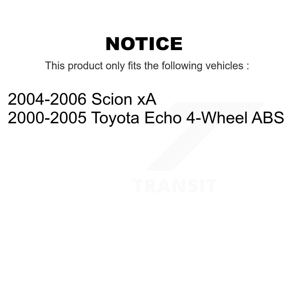 Kit d'assemblage de cylindres de roue arrière et de roulement de moyeu pour Toyota Echo Scion xA