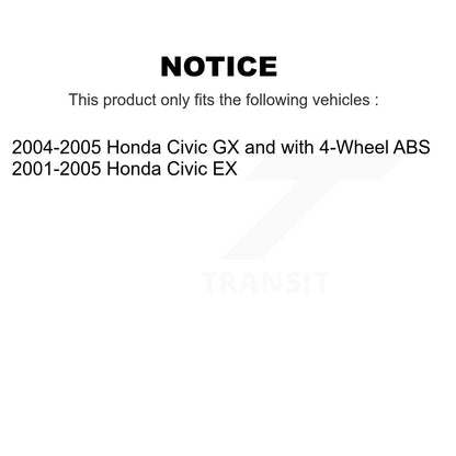 Kit d'assemblage de cylindres de roue arrière et de roulement de moyeu pour Honda Civic K7D-101173