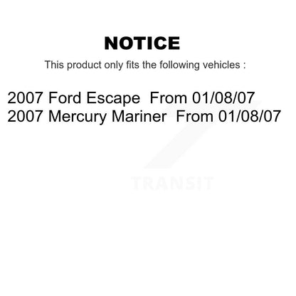 Kit de roulements pour cylindres de roue arrière et chaussures de tambour, pour Ford Escape Mercury Mariner