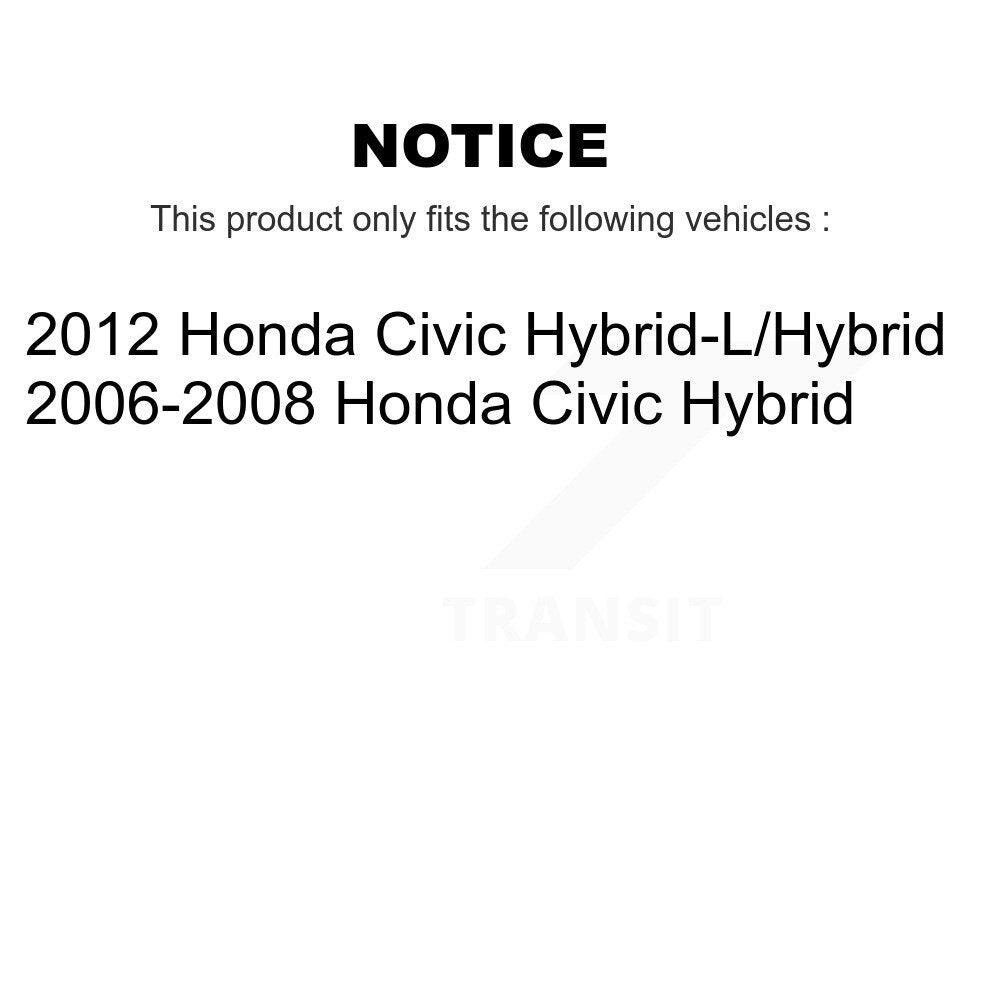 Kit d'assemblage de cylindres de roue arrière, tambour et chaussures, roulement de moyeu pour Honda Civic
