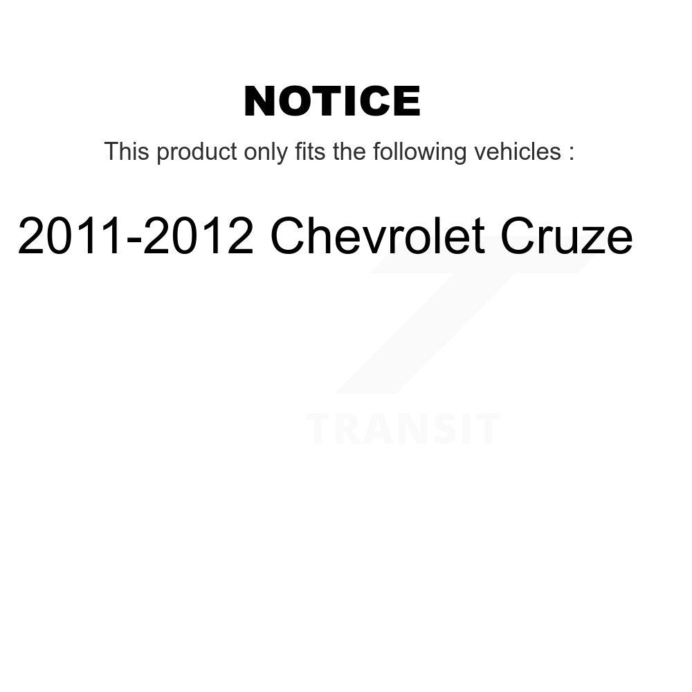 Kit de roulements de moyeu, cylindres de roue arrière, tambour et chaussures, pour Chevrolet Cruze 2011 – 2012