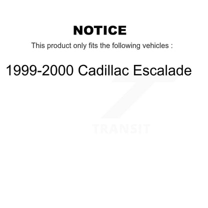Cylindres de roue arrière et kit de roulements de matériel pour Cadillac Escalade 1999-2000