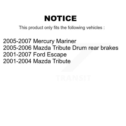 Kit de roulement de matériel de cylindres de roue arrière, pour Ford Escape Mazda hommage Mercury