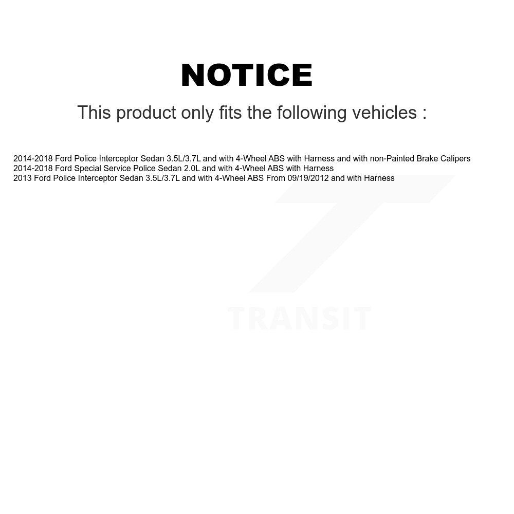 Kit de capteur ABS de roulement de moyeu de roue avant, pour Ford Police Interceptor Sedan Specia