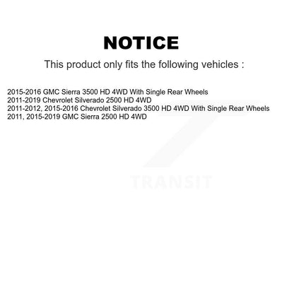 Kit de capteur supplémentaire de roulement de moyeu de roue avant, pour Chevrolet GMC Silverado 2500 HD 4W
