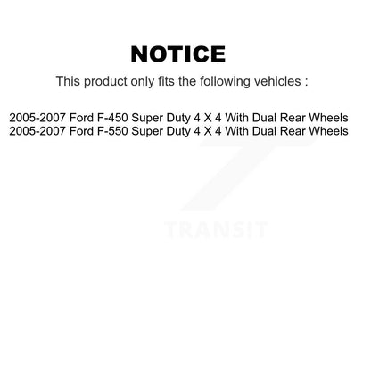 Kit de roulement de moyeu de roue avant et capteur supplémentaire, pour Ford F-550 Super Duty F-450 4 X