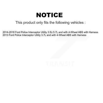 Kit de roulement de moyeu de roue avant et de capteur ABS pour utilitaire Ford Police Interceptor