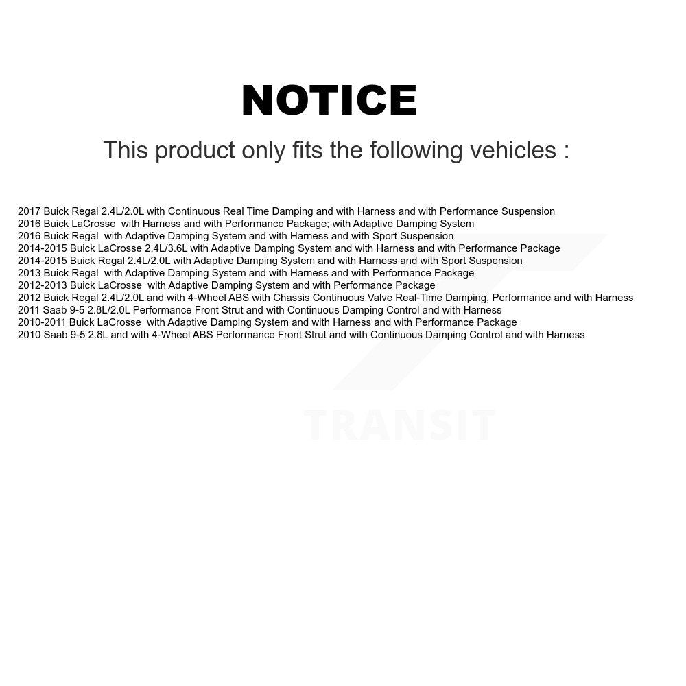 Kit de roulement de moyeu de roue avant et capteur ABS, pour Buick LaCrosse Regal Saab 9-5
