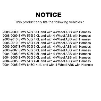 Kit de roulement et capteur de moyeu de roue avant, pour BMW 530i 650i 525i 645Ci 550i 528i 545
